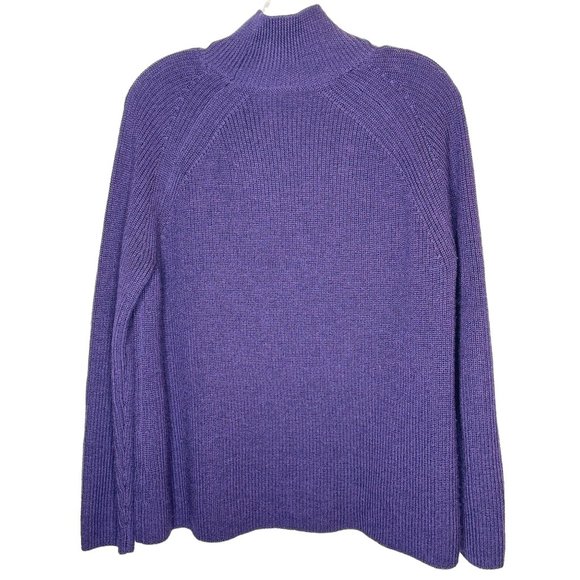 Eileen Fisher Merino turtle neck sweater purple (raisin) Medium - Picture 7 of 7